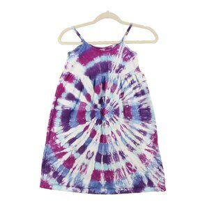 Dharma Trading Co Sleeveless Dress Girls Size 8 Tie Dye Knit Cotton 100%